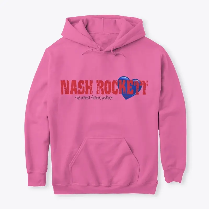 NASH ROCKETT HOODIE DARK PINK/BLUE HEART