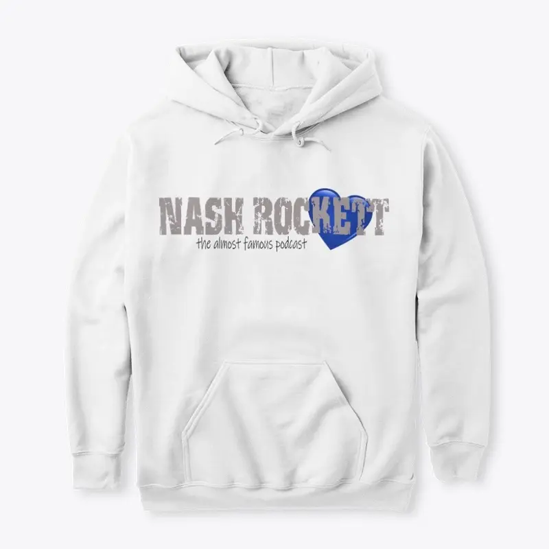 NASH ROCKETT HOODIE WHITE/BLUE HEART GTG